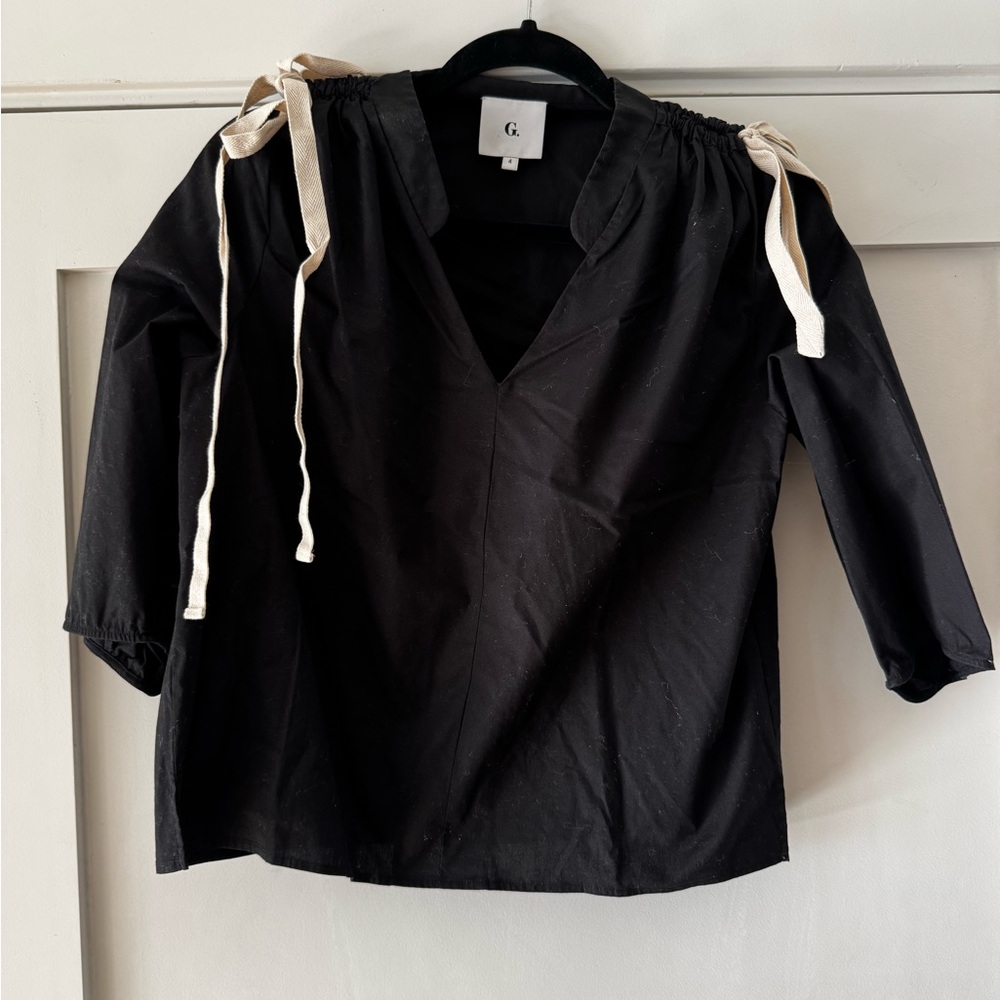 G. Label by goop Women's Blouse with Ribbon Detail